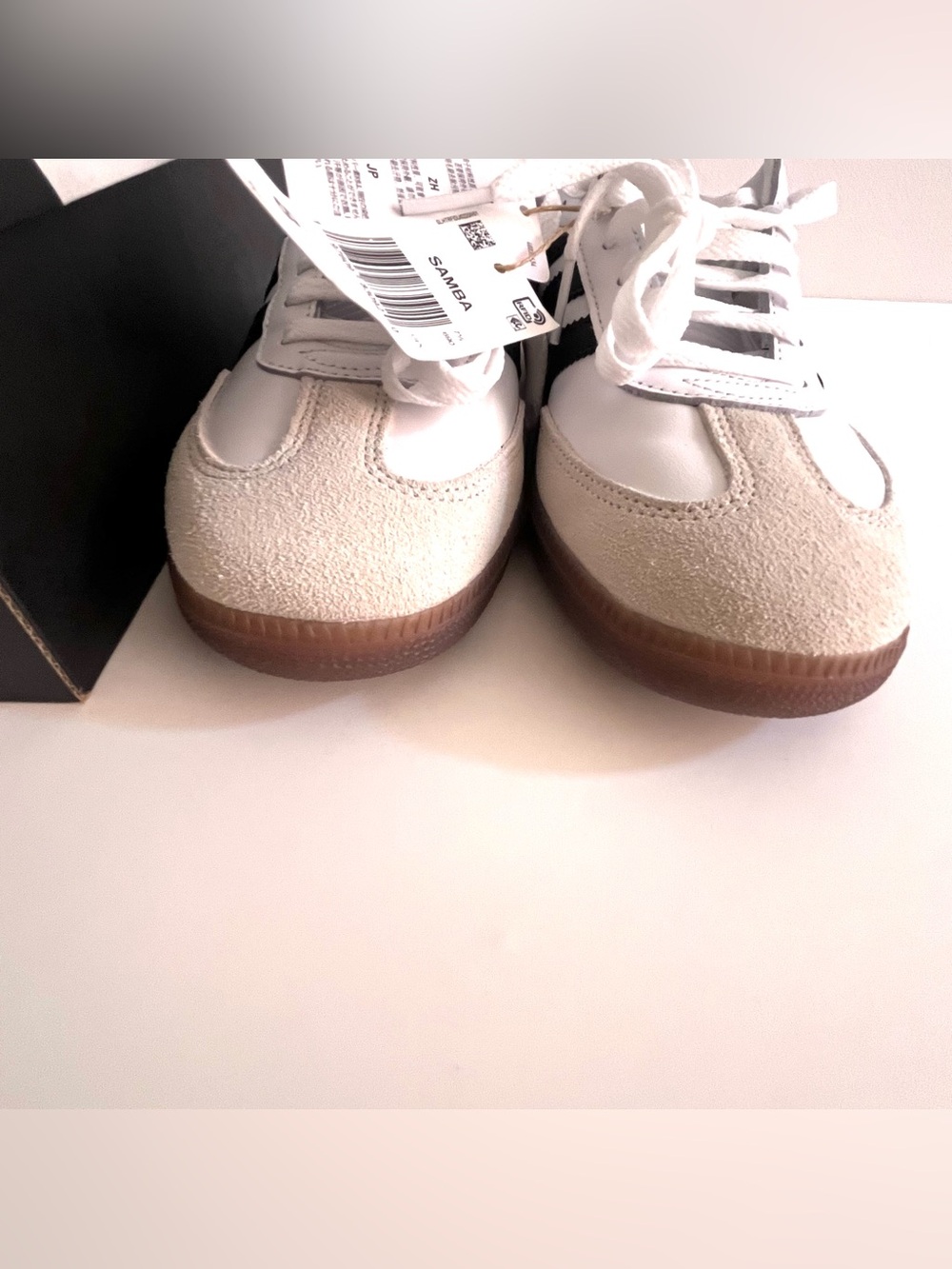 adidas Unisex Samba White Sneakers with Black Stripes Men Size 8 - Picture 8 of 12